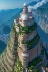 旅行探索综艺节目封面，嘉宾在异国风情地点合影，背景壮阔自然风光，轻松愉快氛围